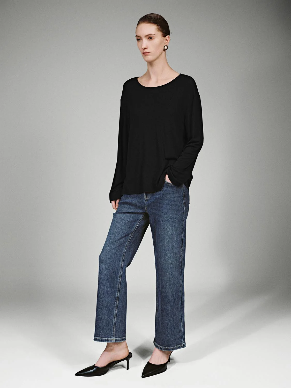 Crew Neck Long Sleeve T-Shirts - Image 19
