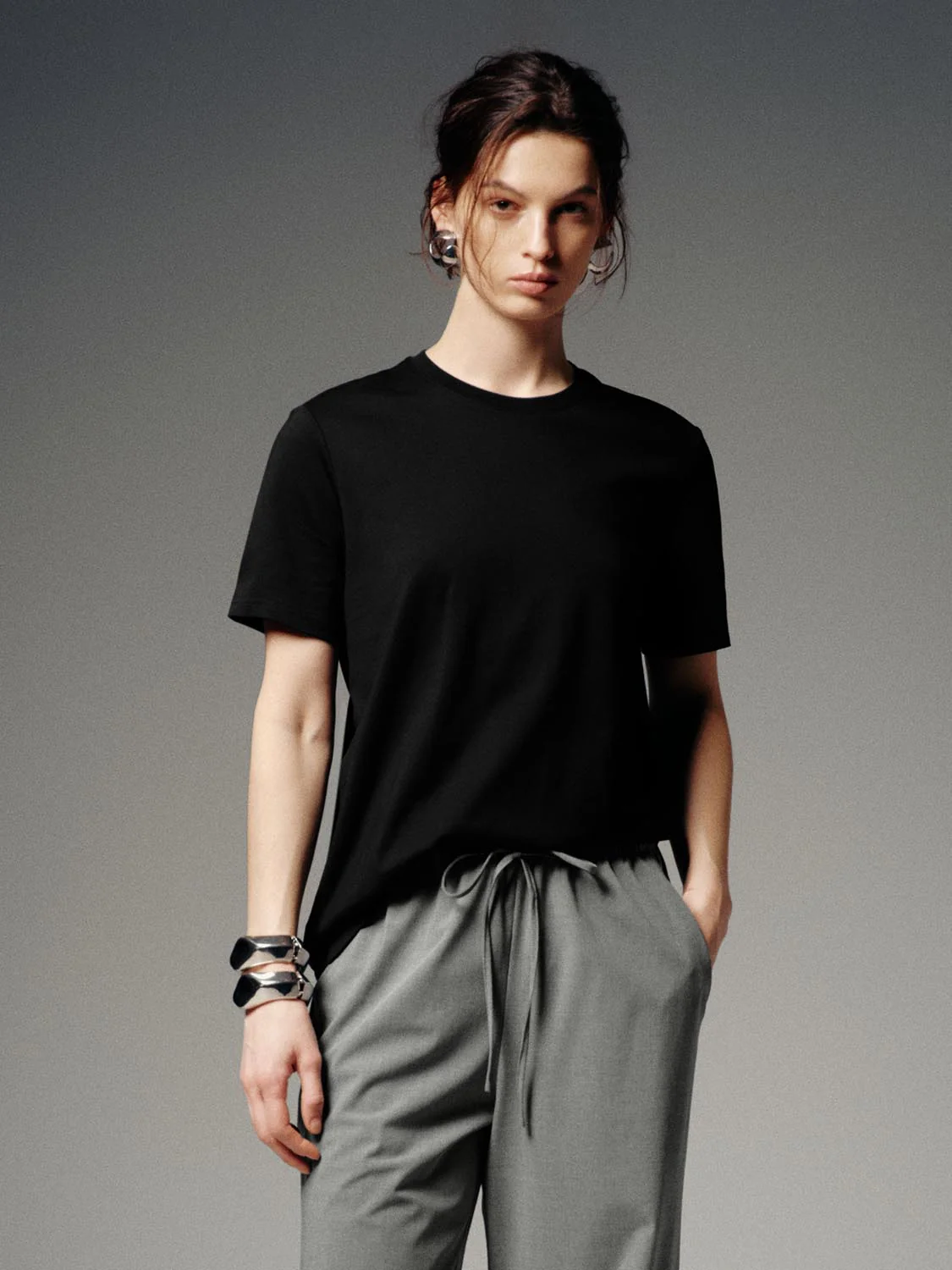 Crew Neck Loose Fit T-Shirts - Image 25