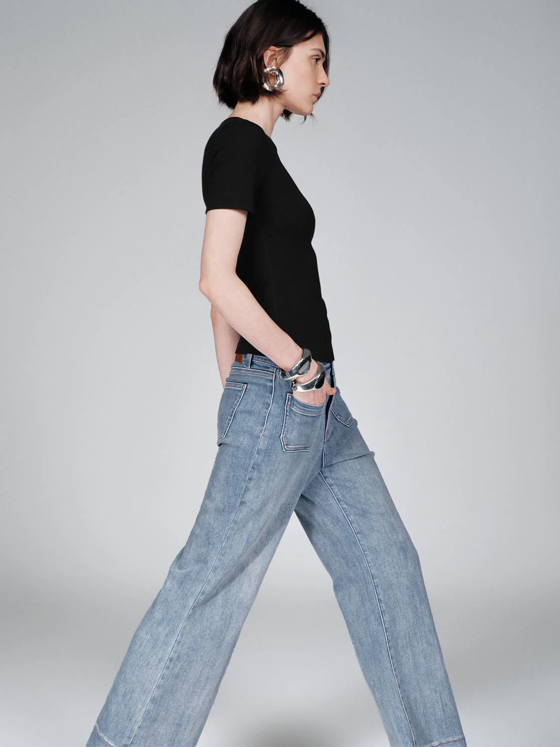 Crew Neck Skinny Fit T-Shirts - Image 2
