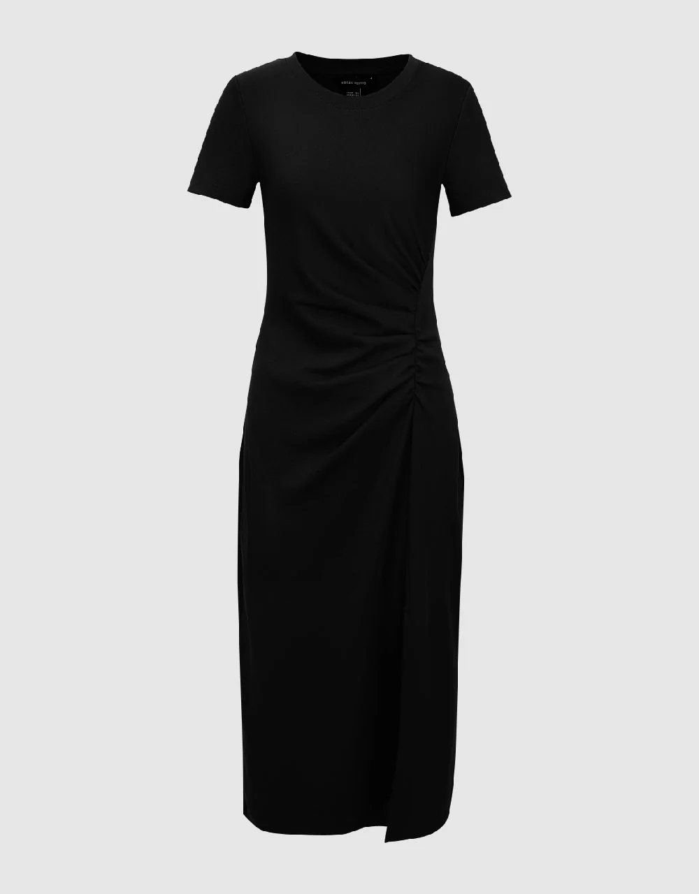 Crew Neck Skinny Knitted Dress - Image 2