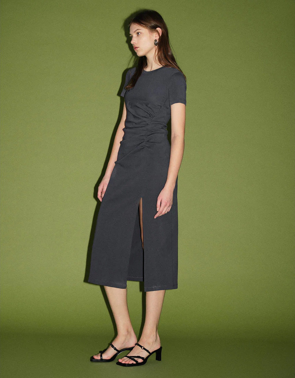 Crew Neck Skinny Knitted Dress - Image 26
