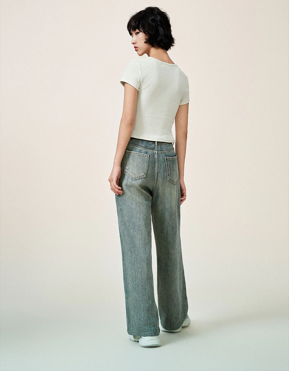 Crew Neck Skinny Knitted T-Shirt - Image 22