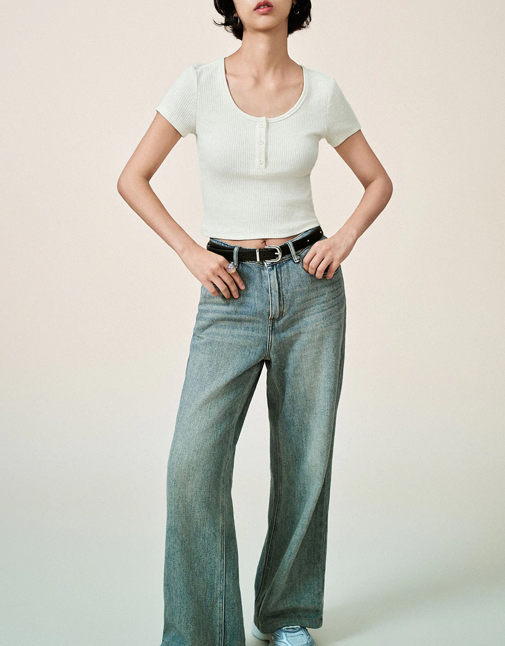 Crew Neck Skinny Knitted T-Shirt - Image 23