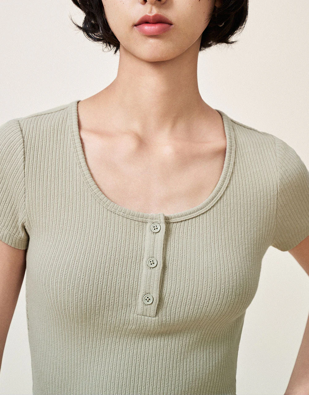 Crew Neck Skinny Knitted T-Shirt - Image 27