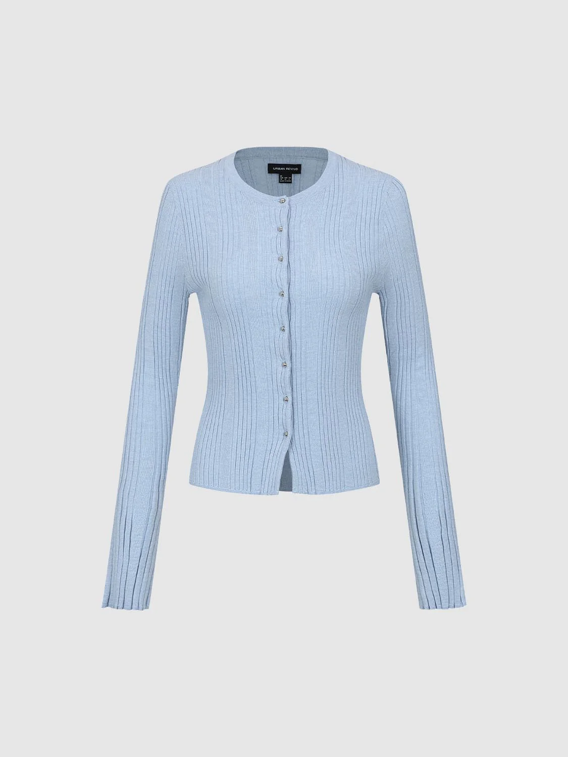 Crew Neck Slim Fit Knitted Cardigans - Image 9