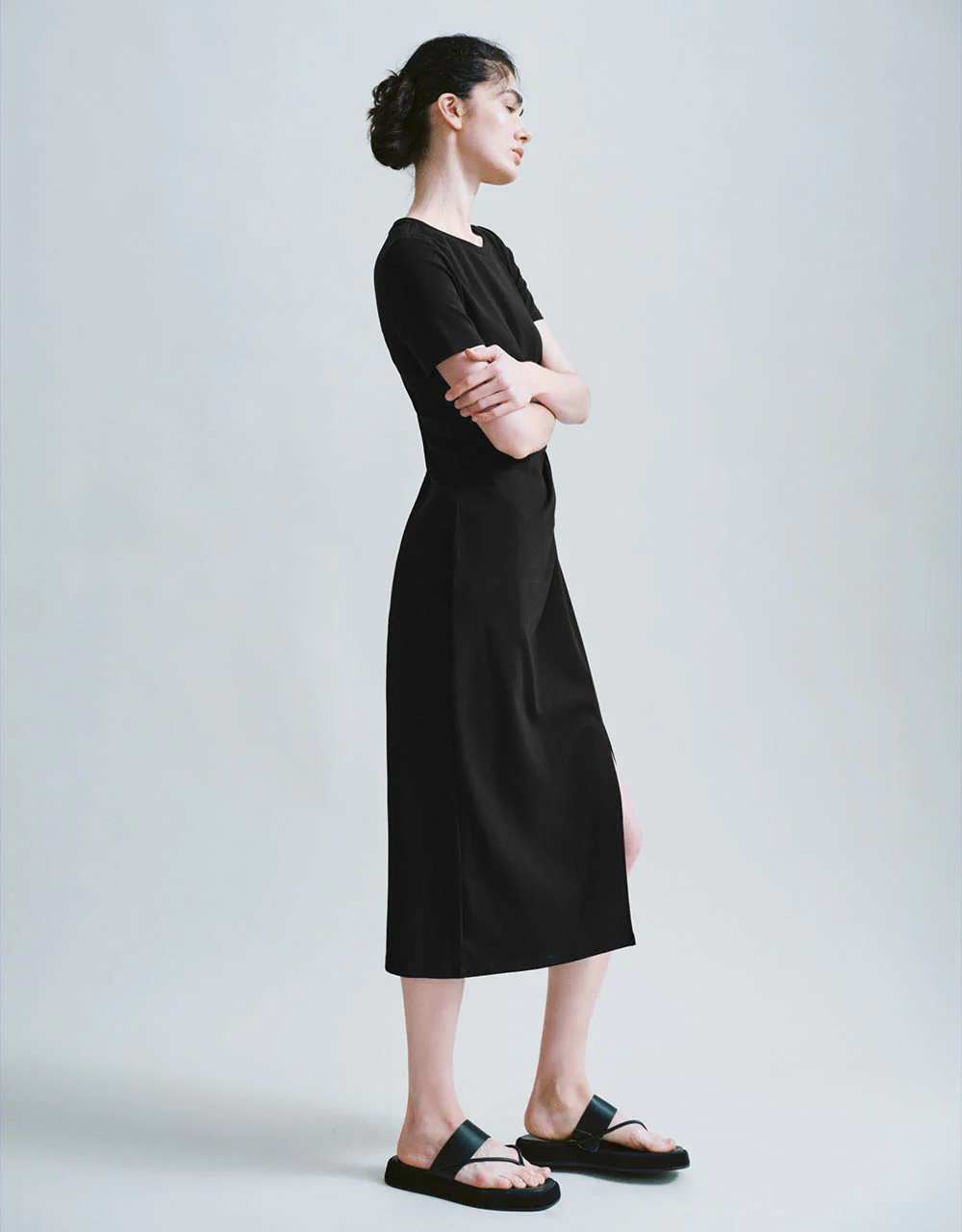Crew Neck Straight Dress - Image 17