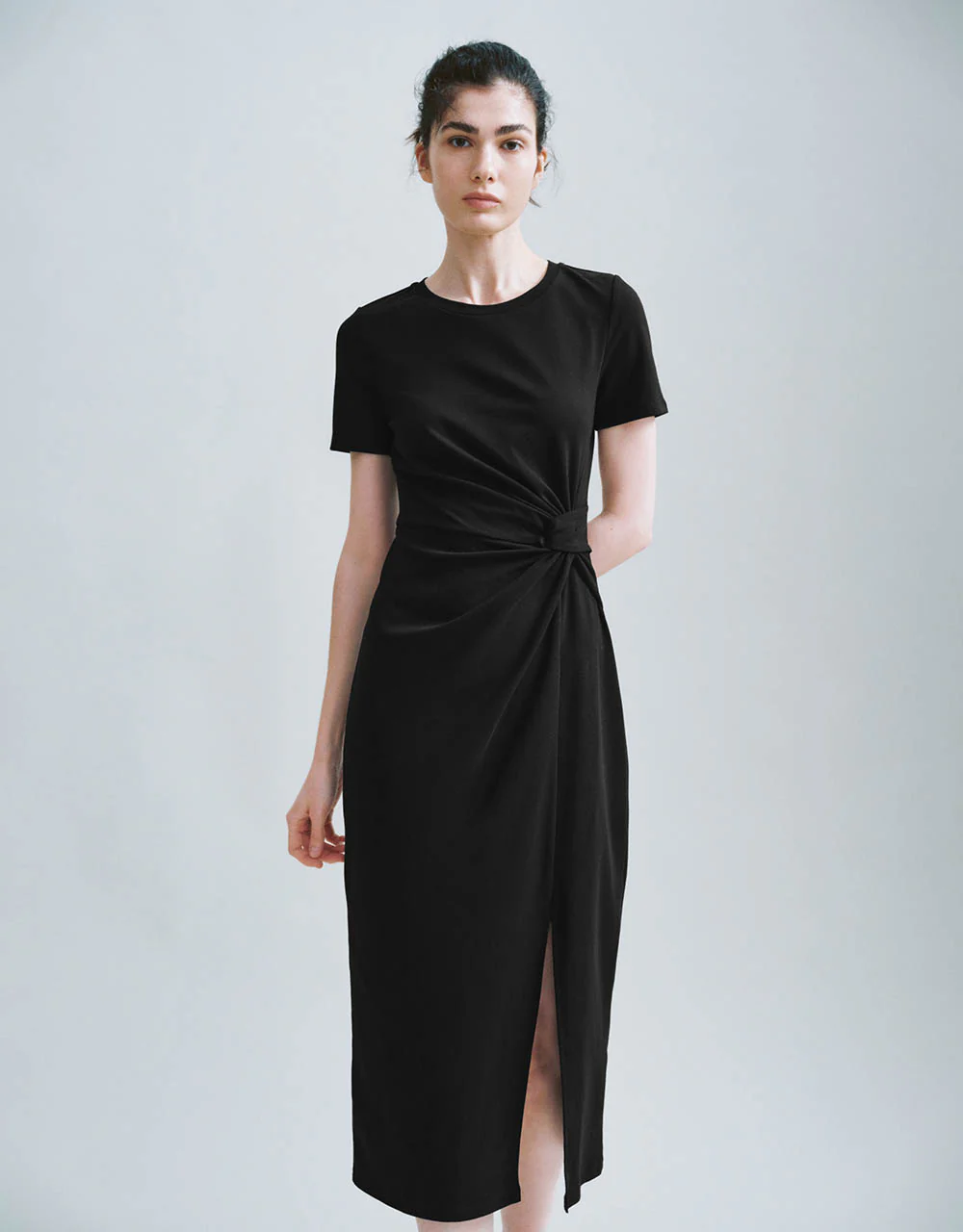 Crew Neck Straight Dress - Image 23