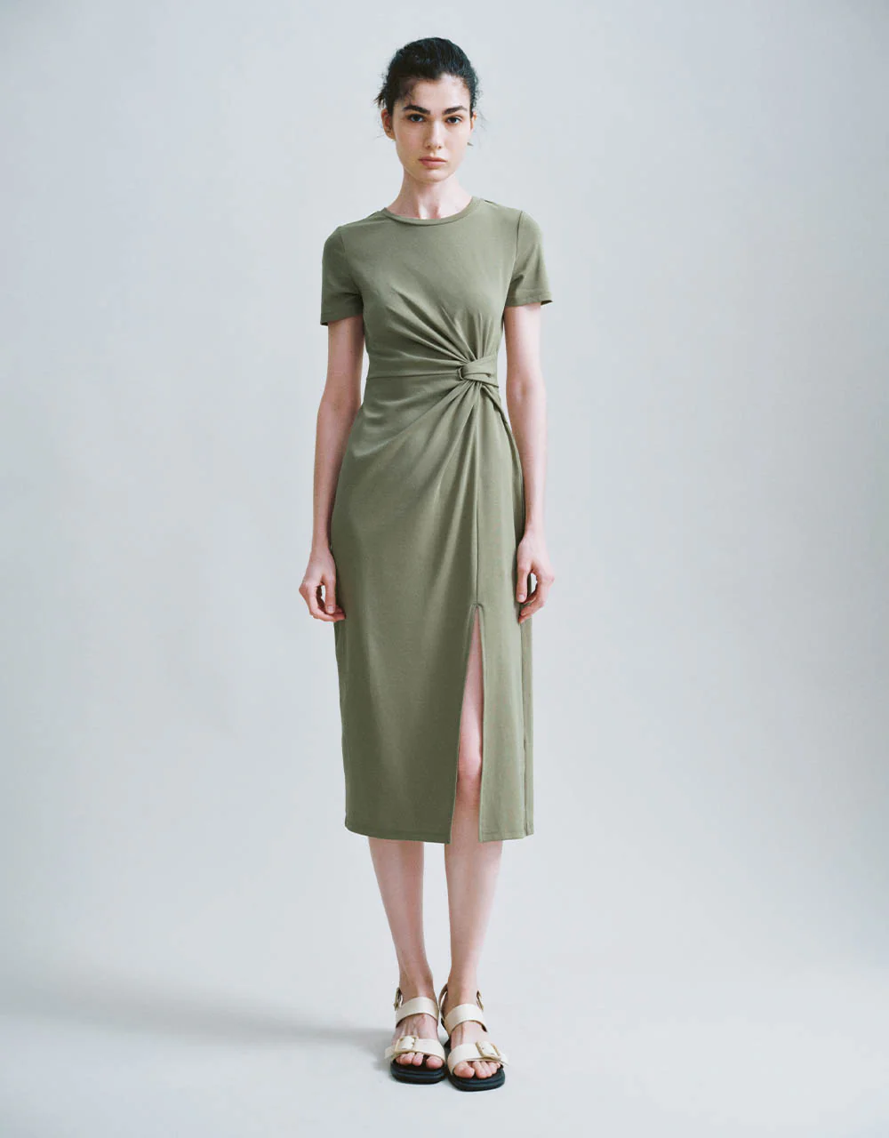 Crew Neck Straight Dress - Image 24