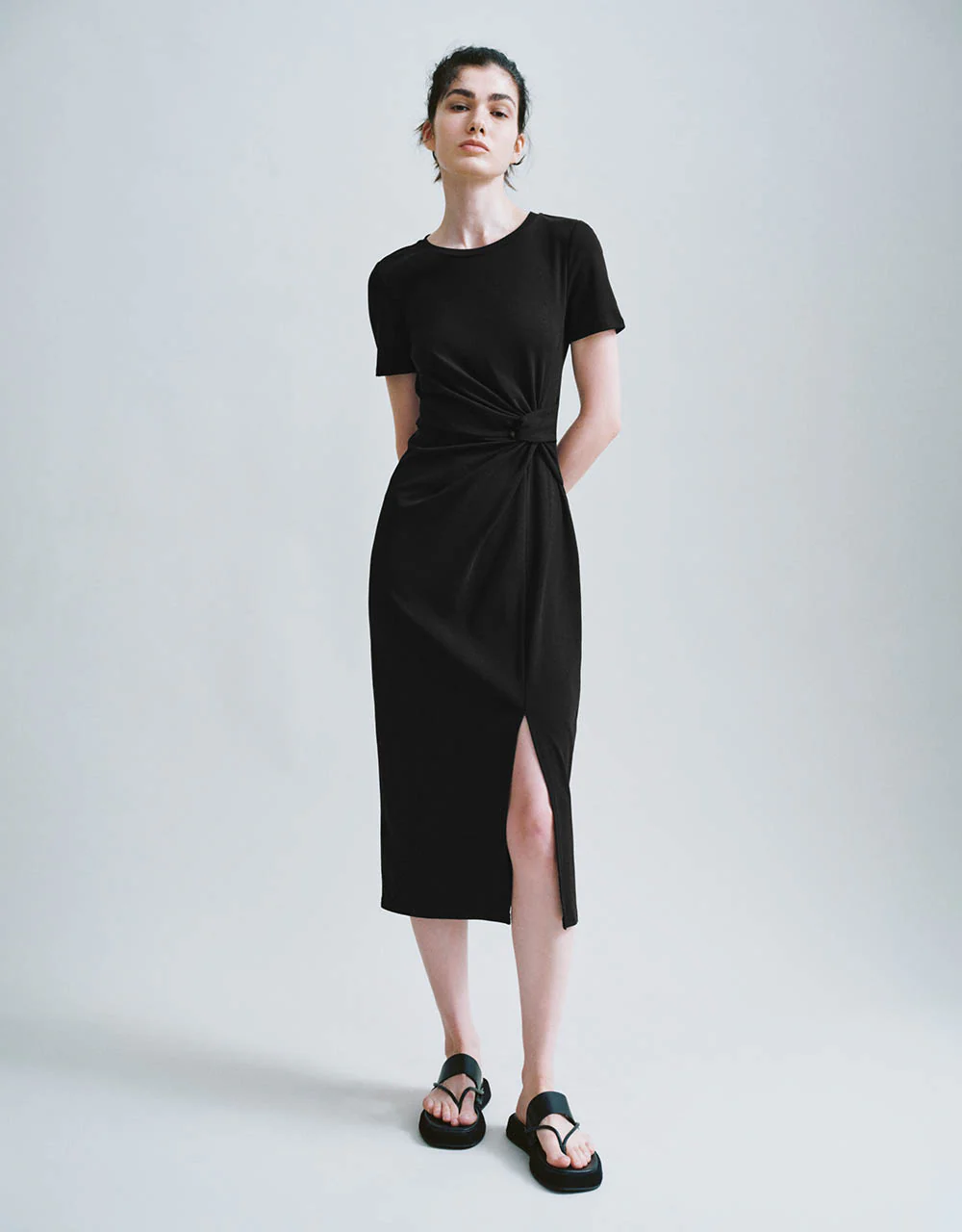 Crew Neck Straight Dress - Image 26