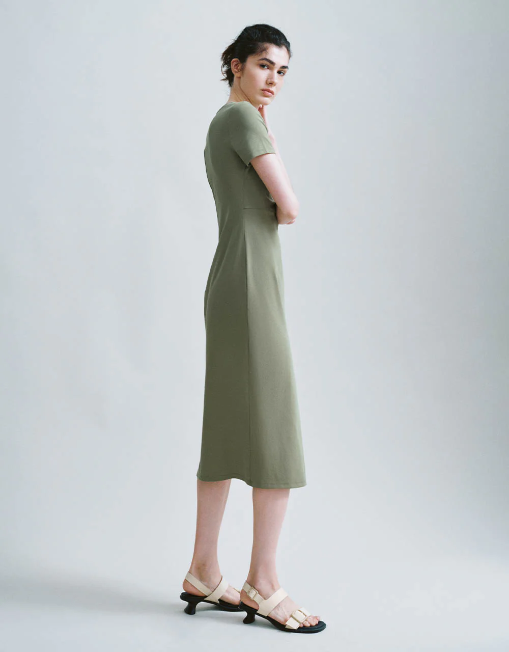 Crew Neck Straight Dress - Image 3