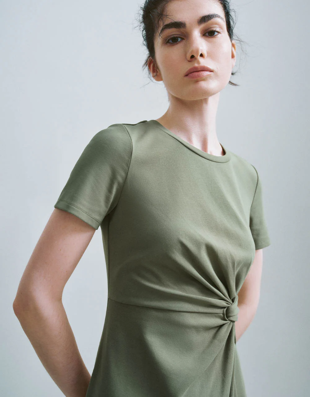 Crew Neck Straight Dress - Image 4