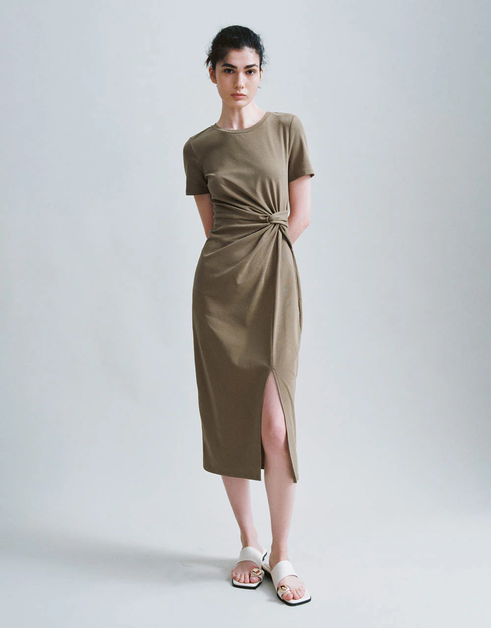 Crew Neck Straight Dress - Image 9