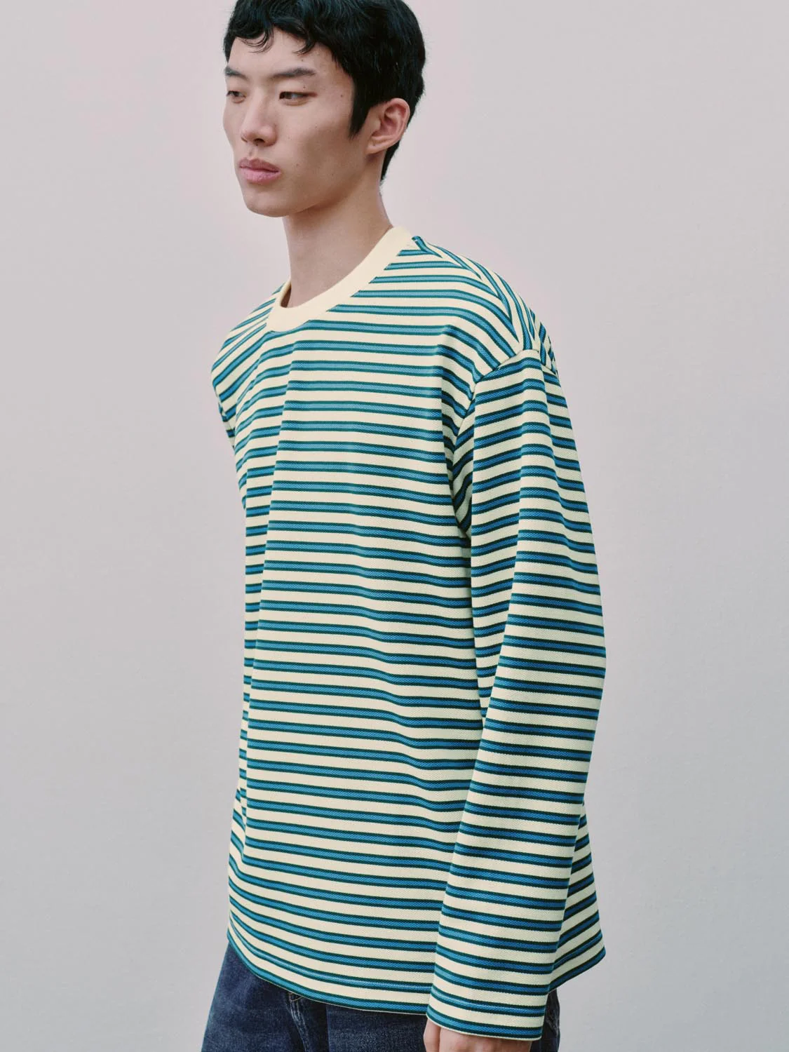 Crew Neck Striped Long Sleeve T-Shirts - Image 10