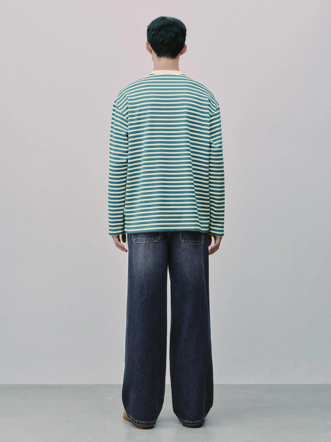 Crew Neck Striped Long Sleeve T-Shirts - Image 14