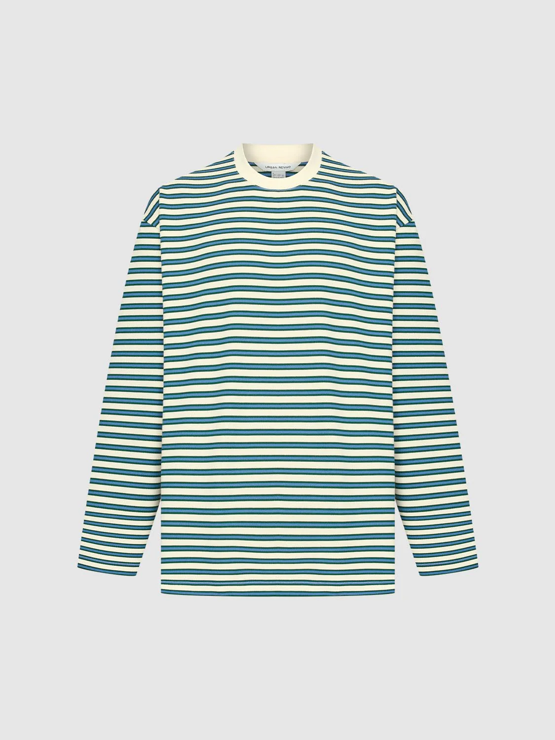 Crew Neck Striped Long Sleeve T-Shirts - Image 15