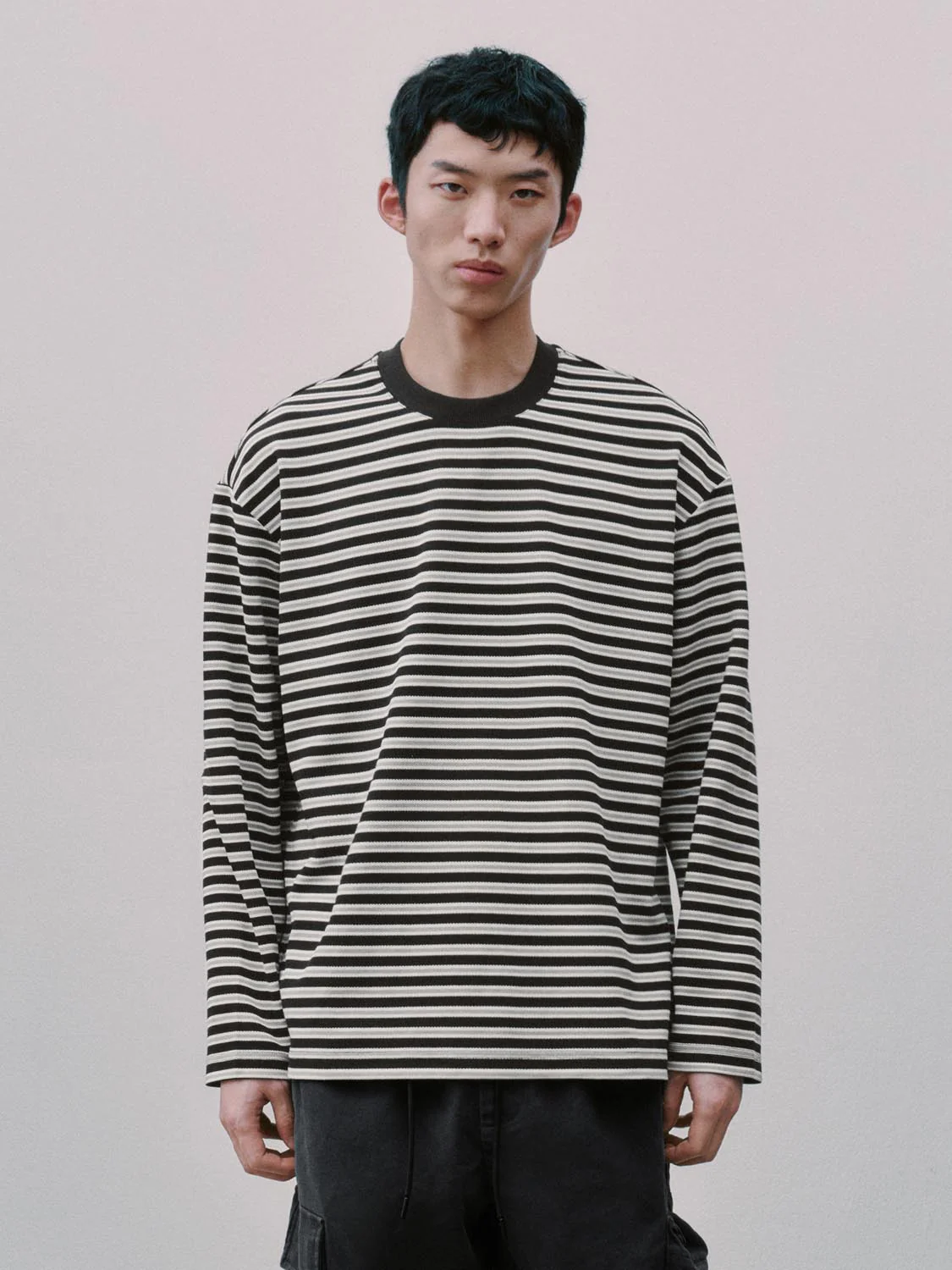 Crew Neck Striped Long Sleeve T-Shirts - Image 17