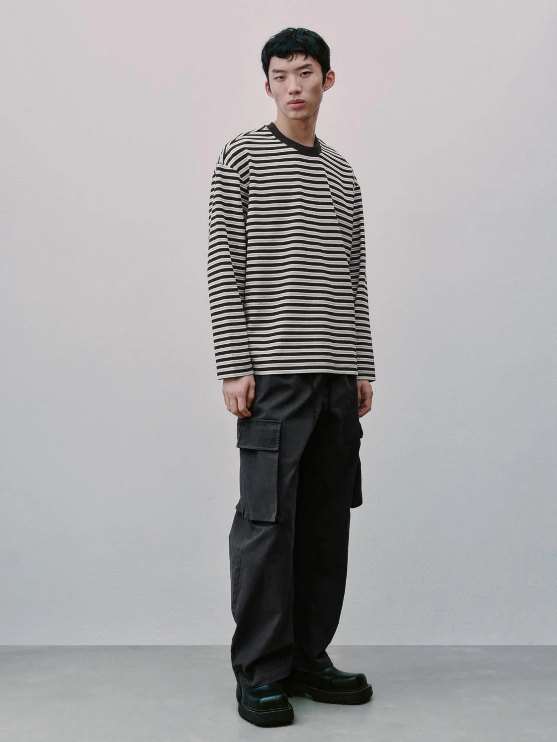 Crew Neck Striped Long Sleeve T-Shirts - Image 20