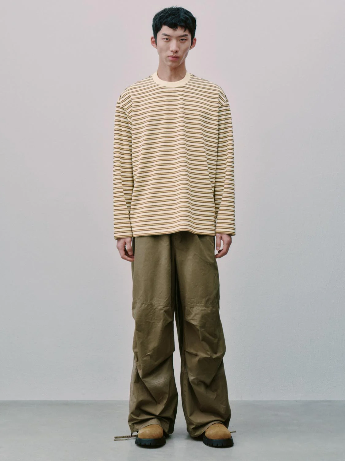 Crew Neck Striped Long Sleeve T-Shirts - Image 4