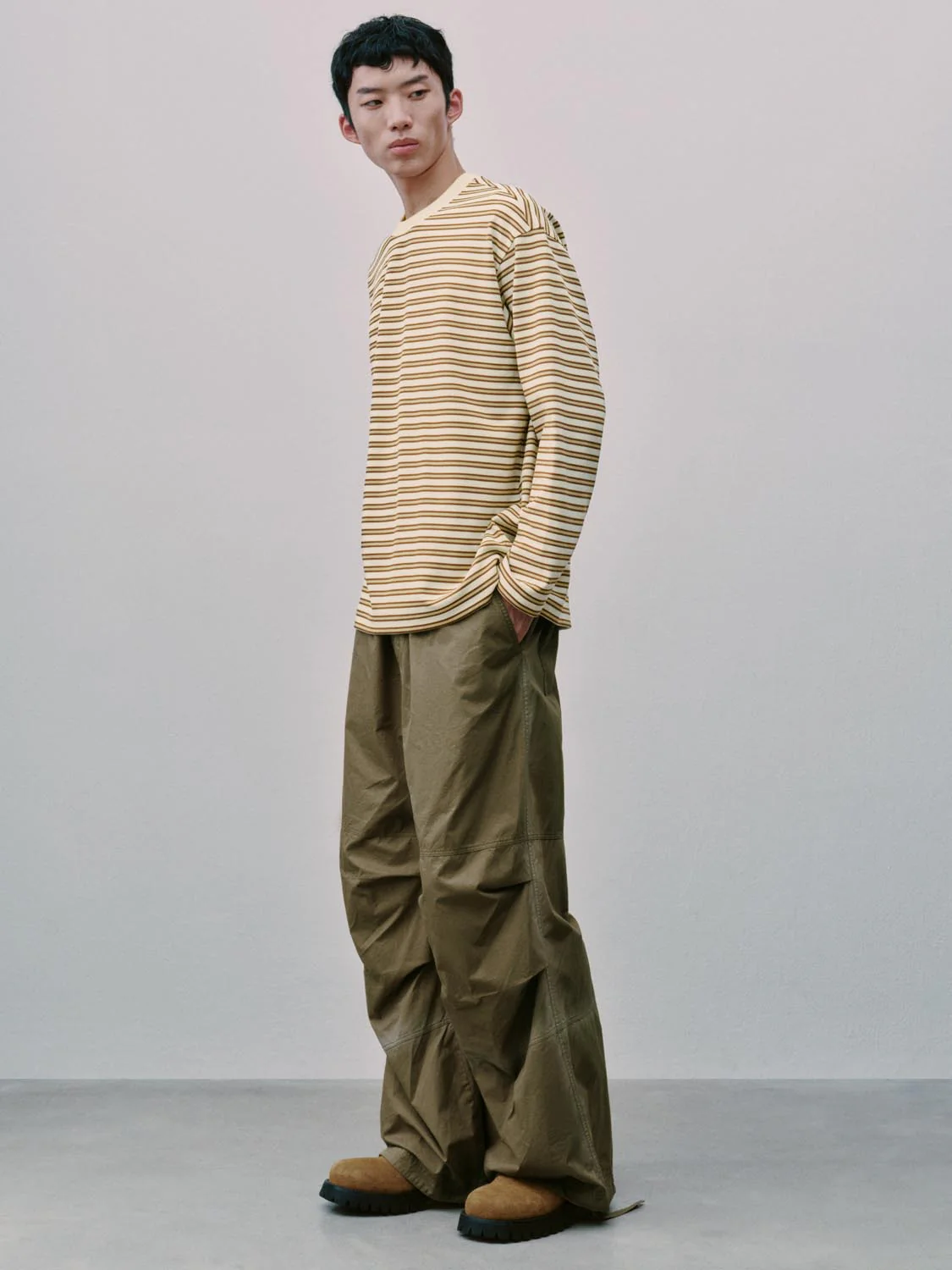 Crew Neck Striped Long Sleeve T-Shirts - Image 5