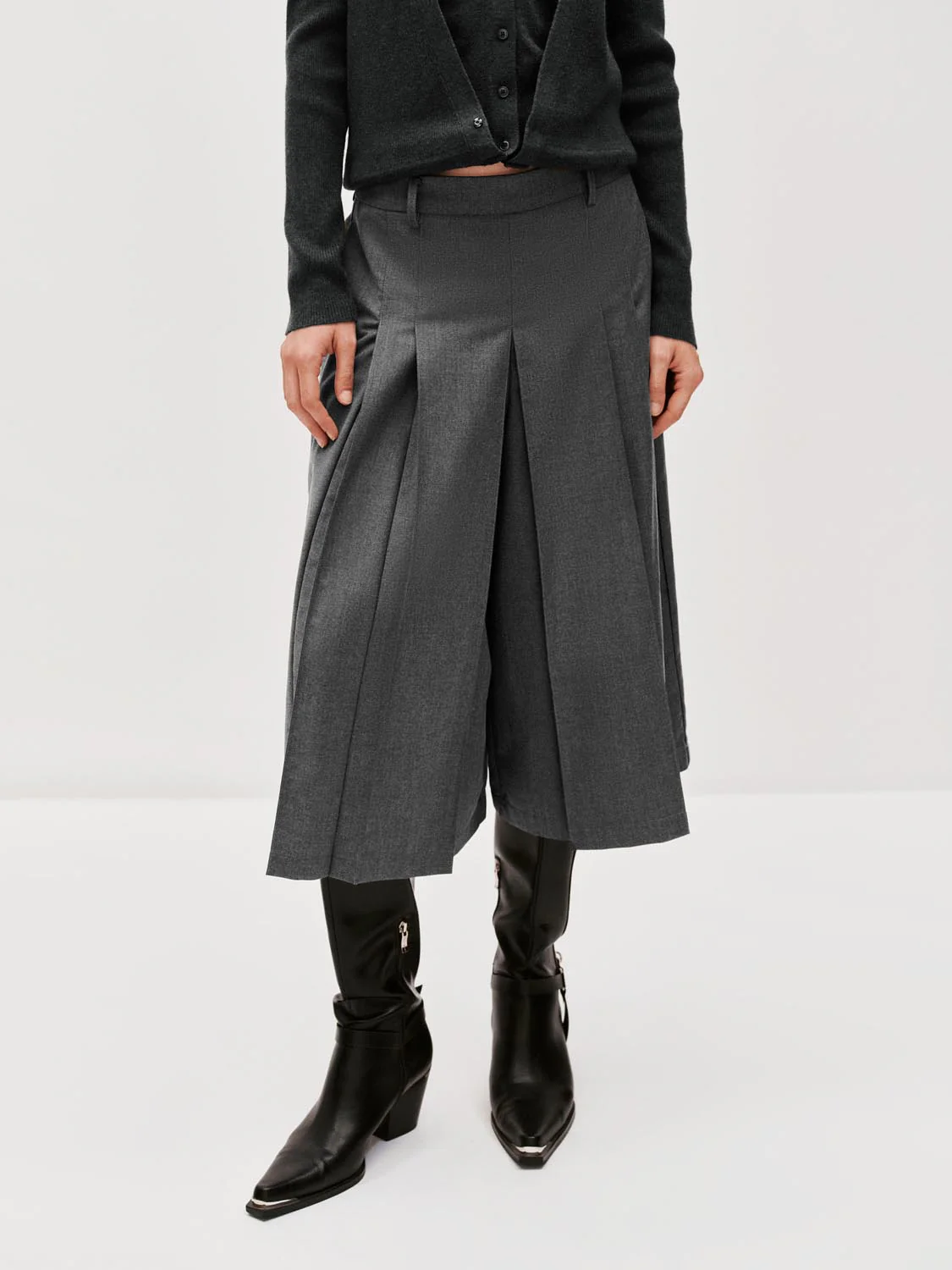 Cropped Wide Leg Pants