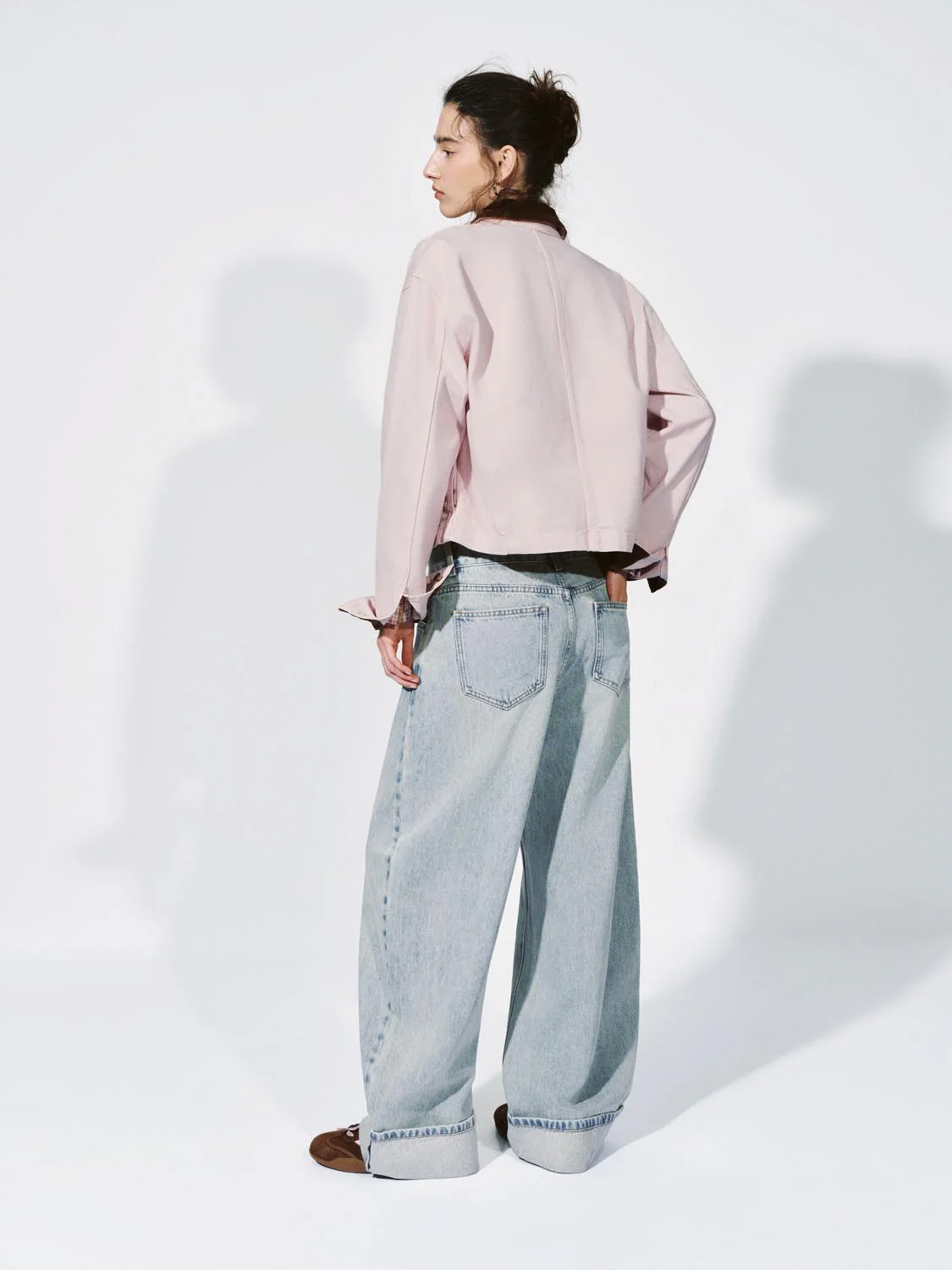 Cuffed Barrel Leg Jeans - Image 4