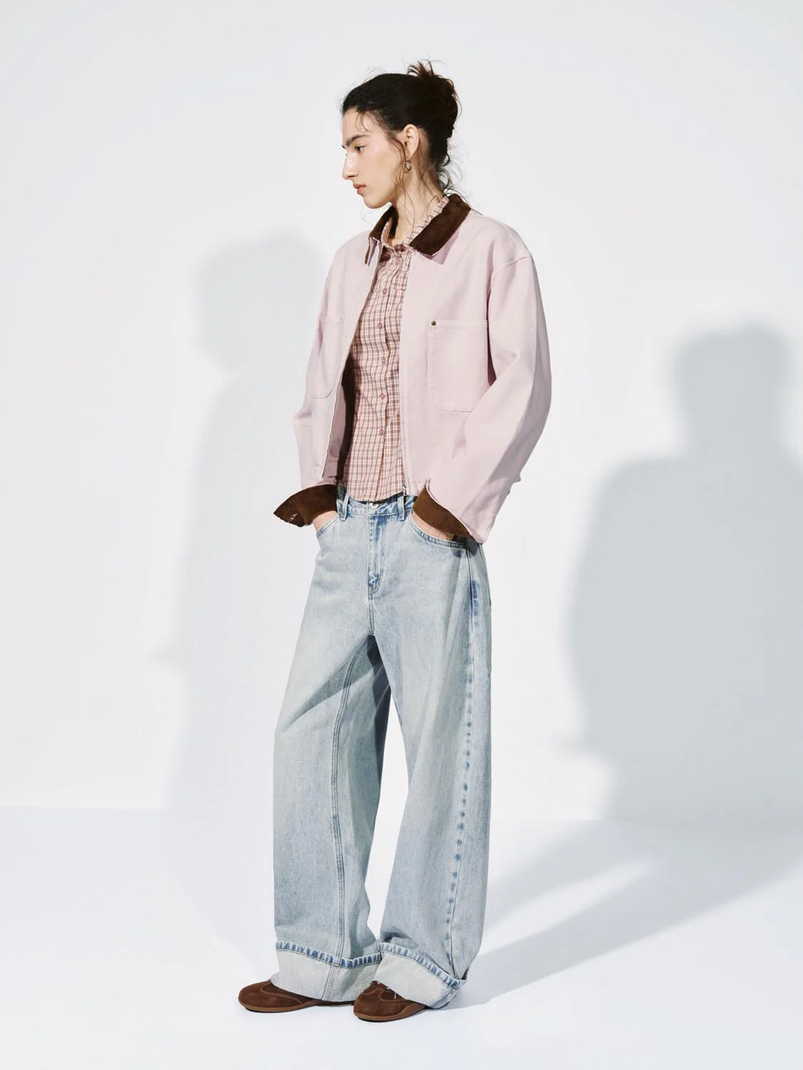Cuffed Barrel Leg Jeans - Image 6