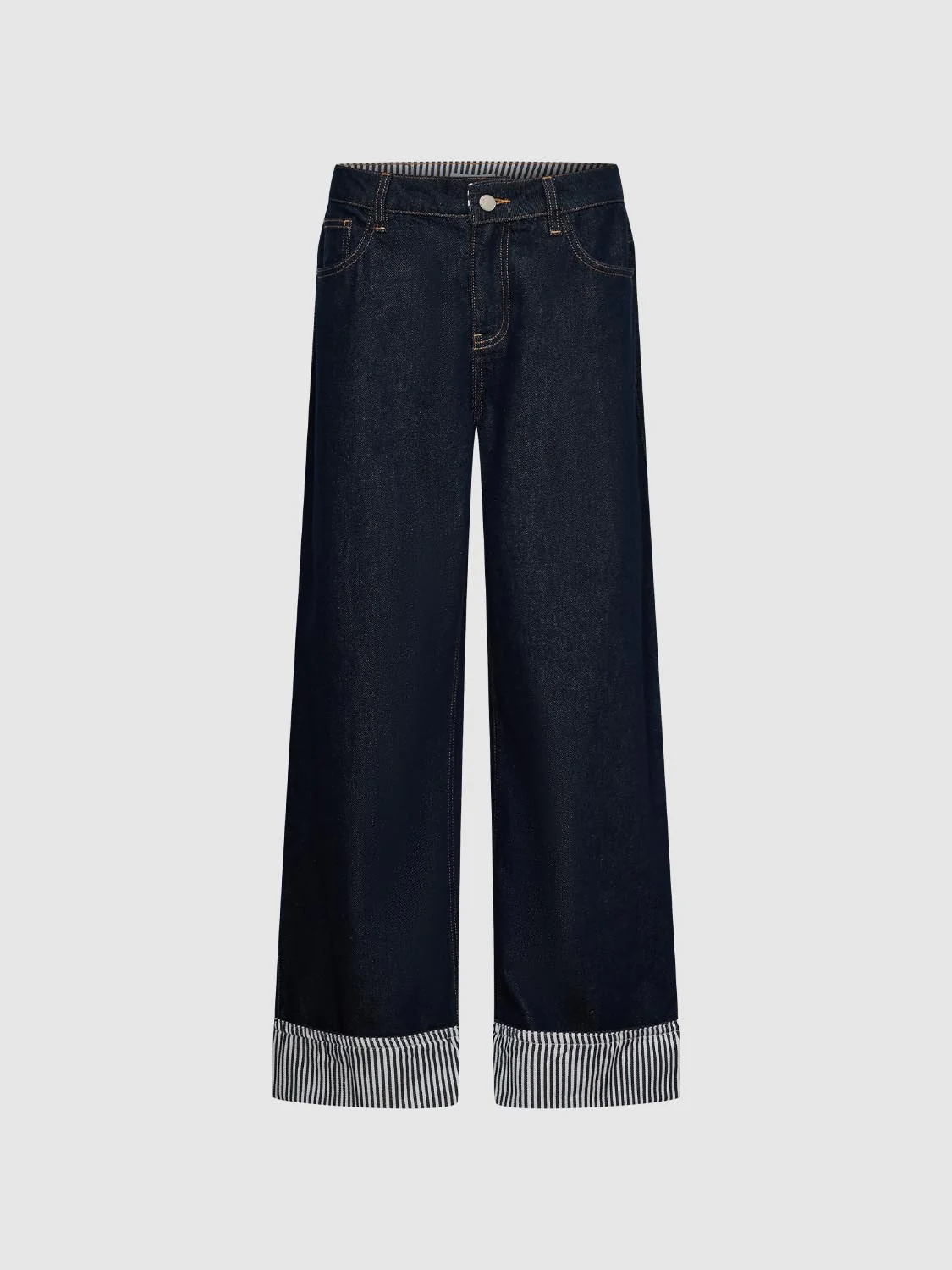 Cuffed Wide Leg Jeans - Image 2