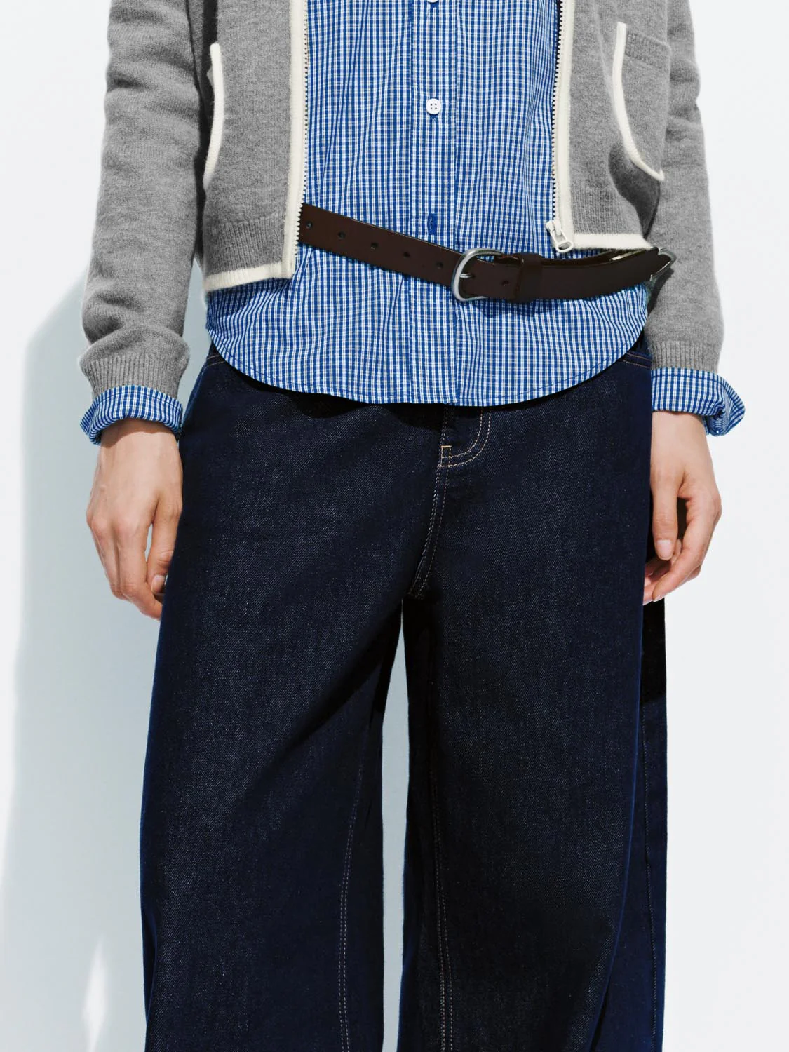 Cuffed Wide Leg Jeans - Image 5