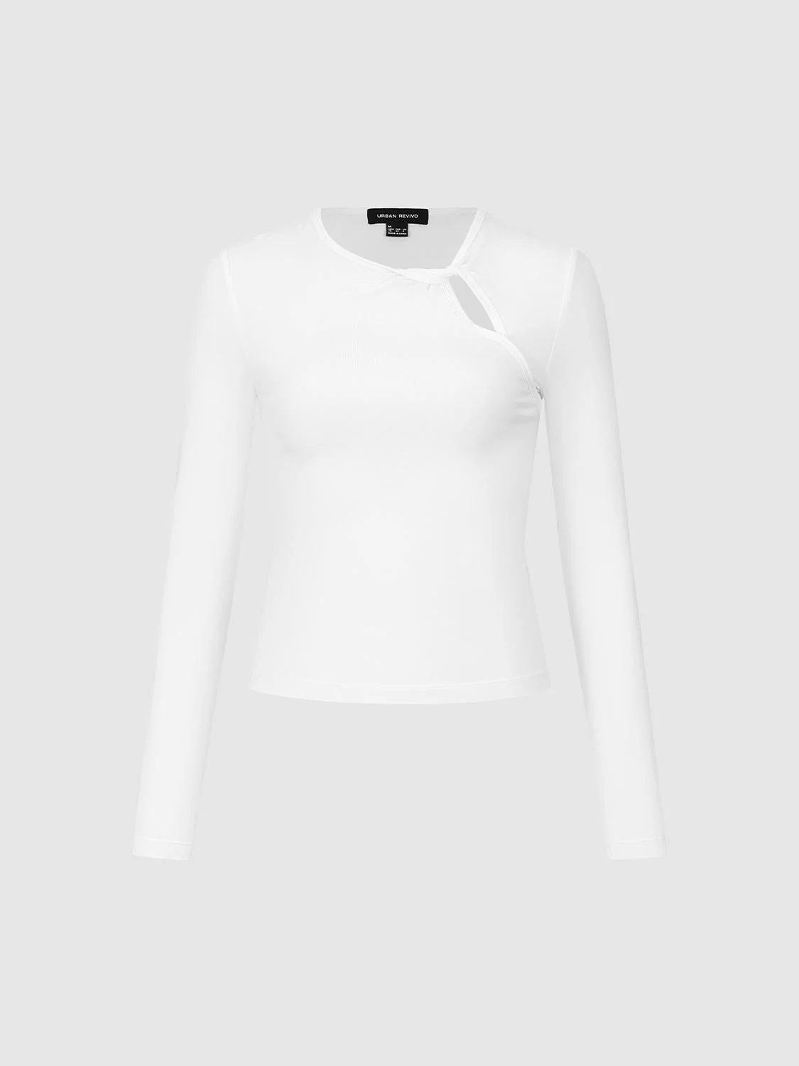 Cut Out Long Sleeve Slim Fit T-Shirts - Image 15