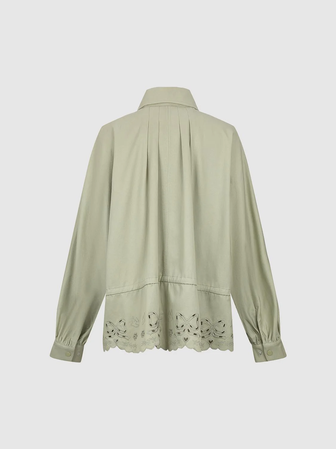 Cutwork Drawstring Collared Jackets - Image 2