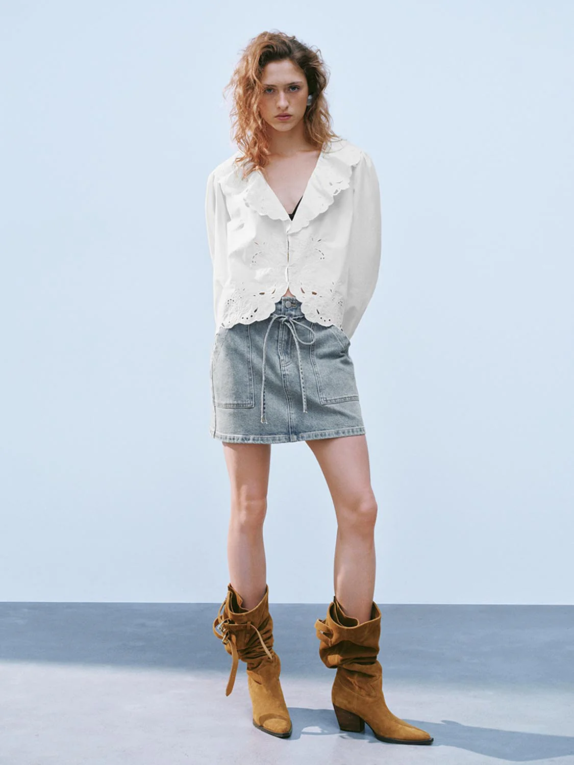 Denim Mini Skirts - Image 5