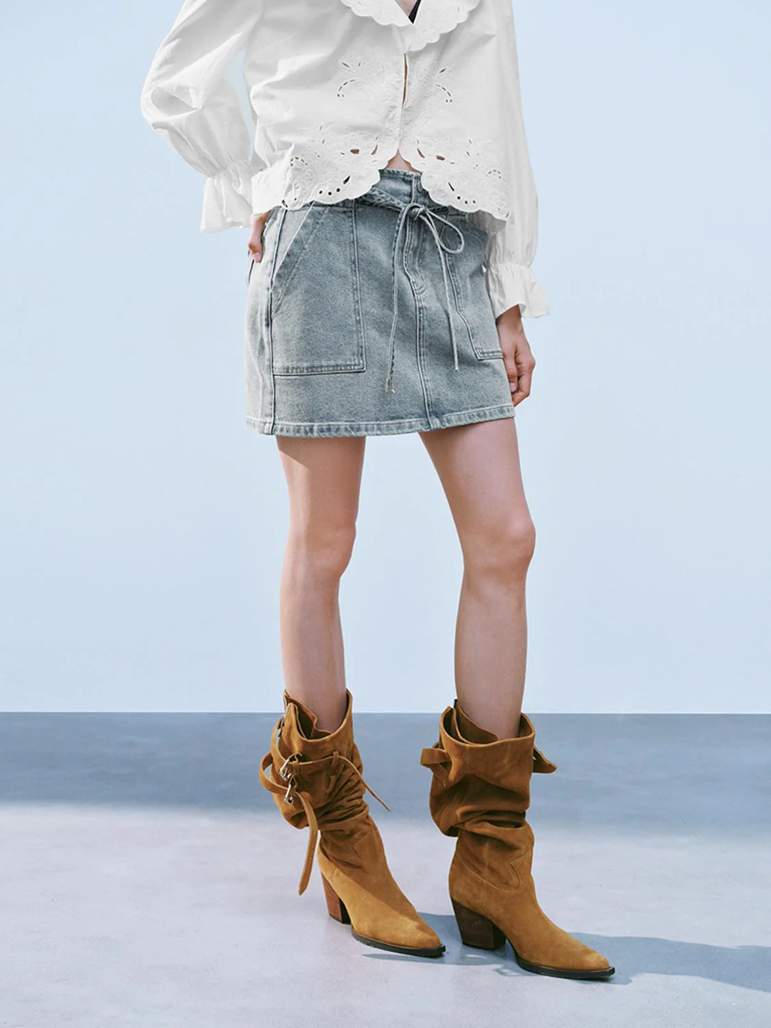 Denim Mini Skirts - Image 6