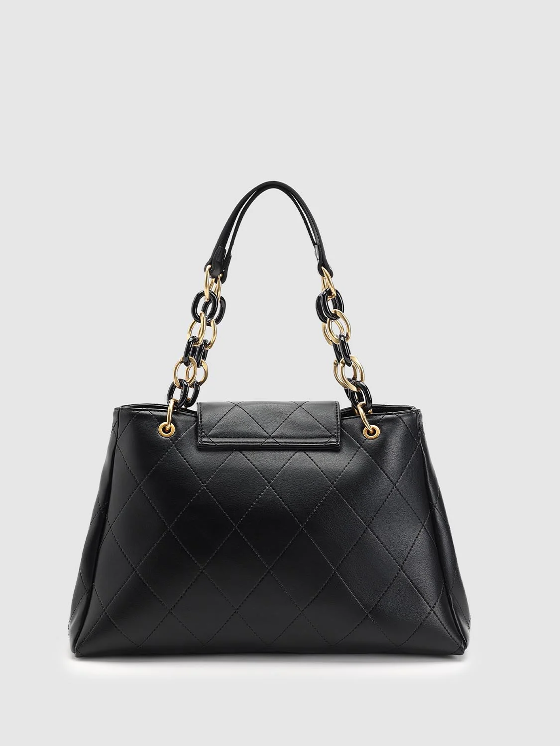 Diamond Chain Detail Handle Shoulder Bags - Image 3