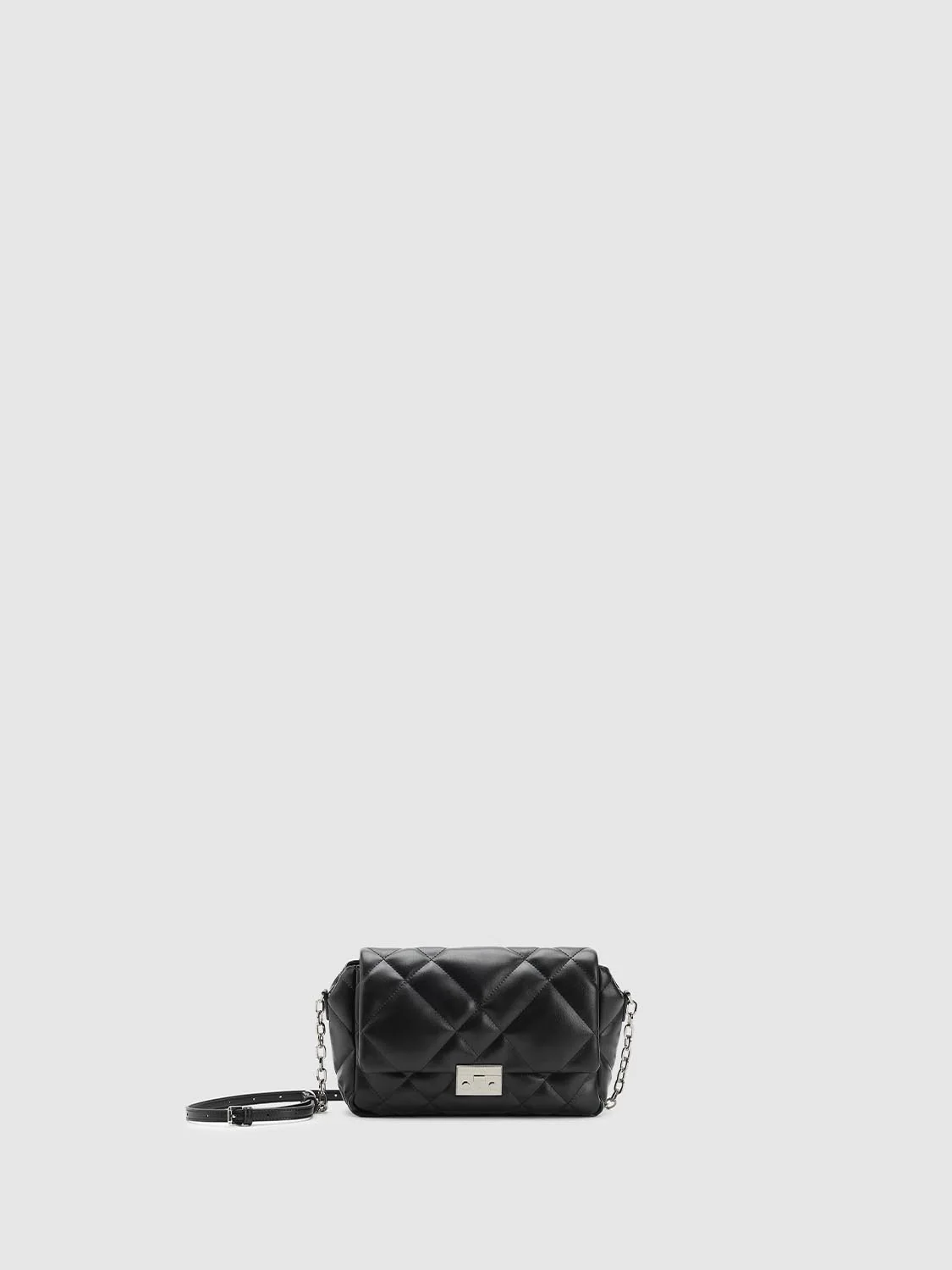Diamond Quilted Chain Detail Shoulder Bags - Image 9