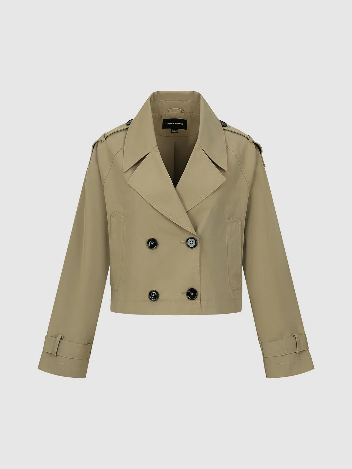 Double Breasted Short Trench Coats - Image 15