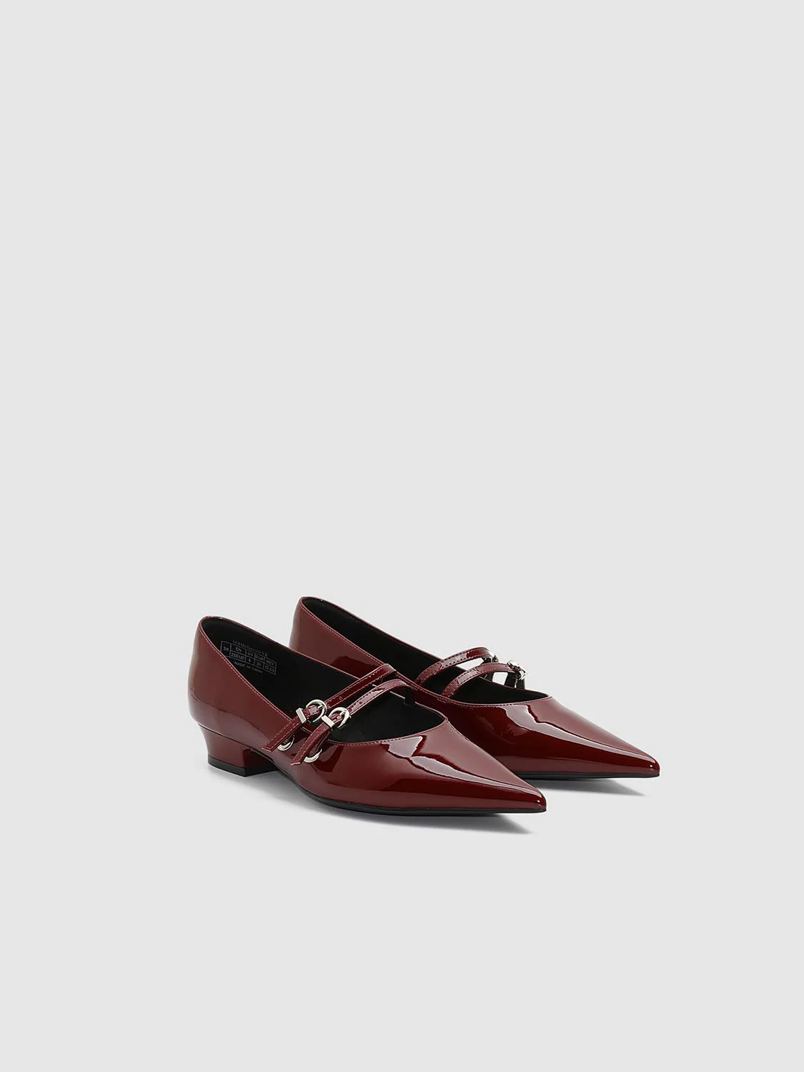 Double Strap Pointed Heeled Mary Janes