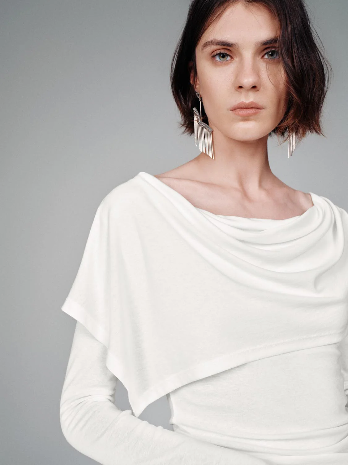 Draped Long Sleeve T-Shirts - Image 3