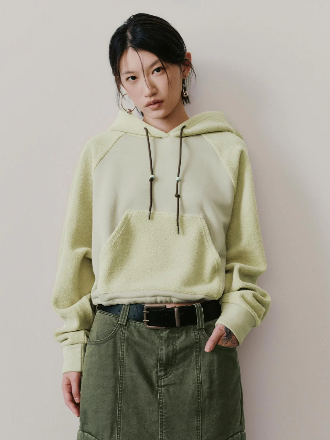 Drawstring Hooded Loose Fit Sweatshirts