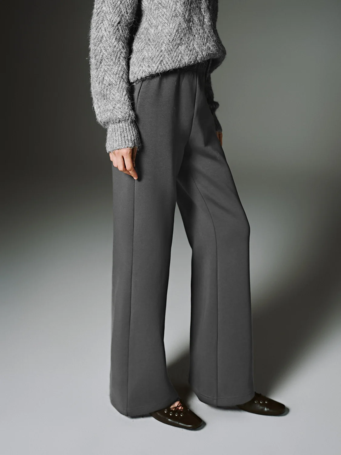 Drawstring Pull On Flare Pants - Image 14