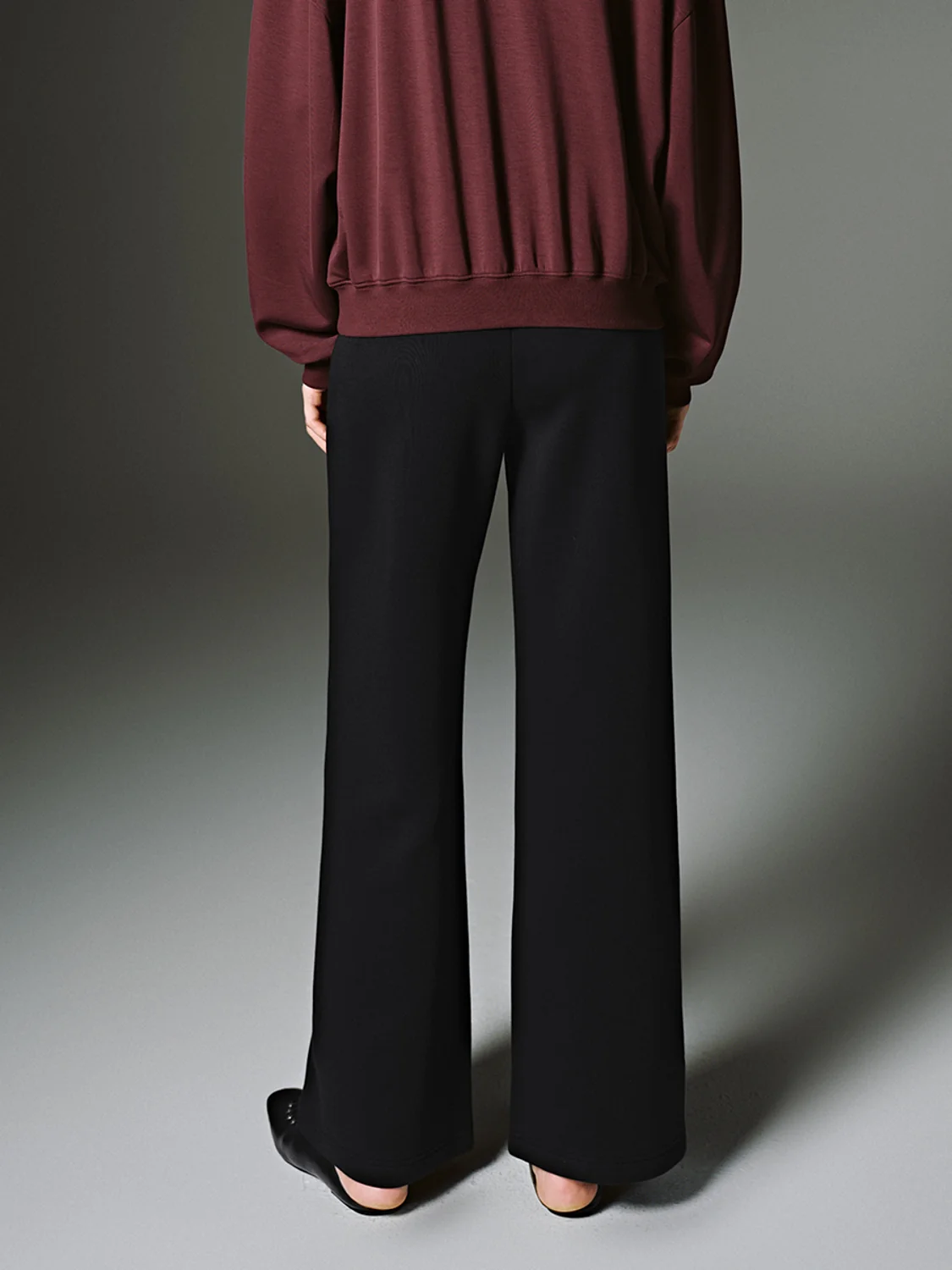Drawstring Pull On Flare Pants - Image 6