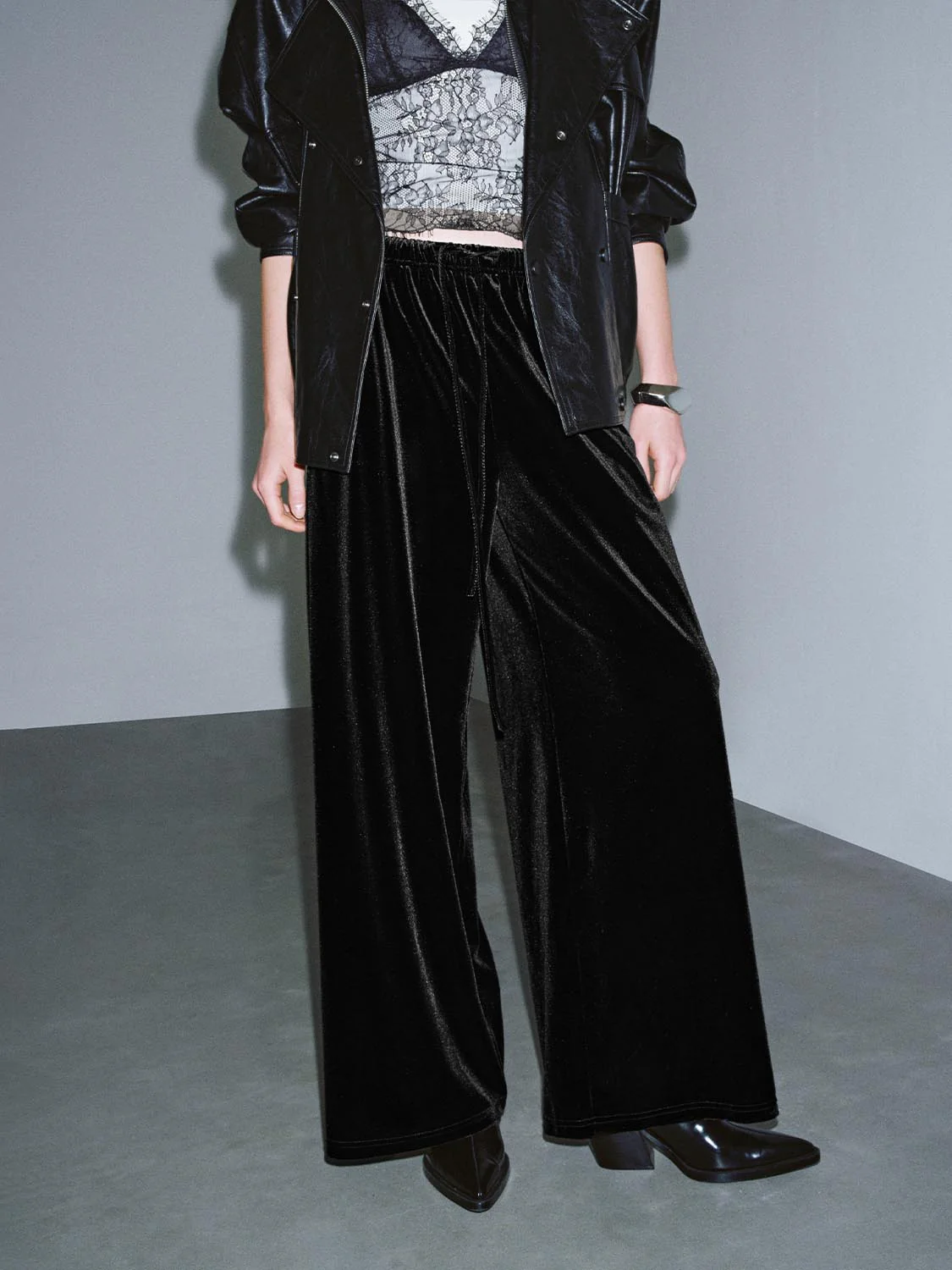 Drawstring Pull On Wide Leg Pants - Image 9