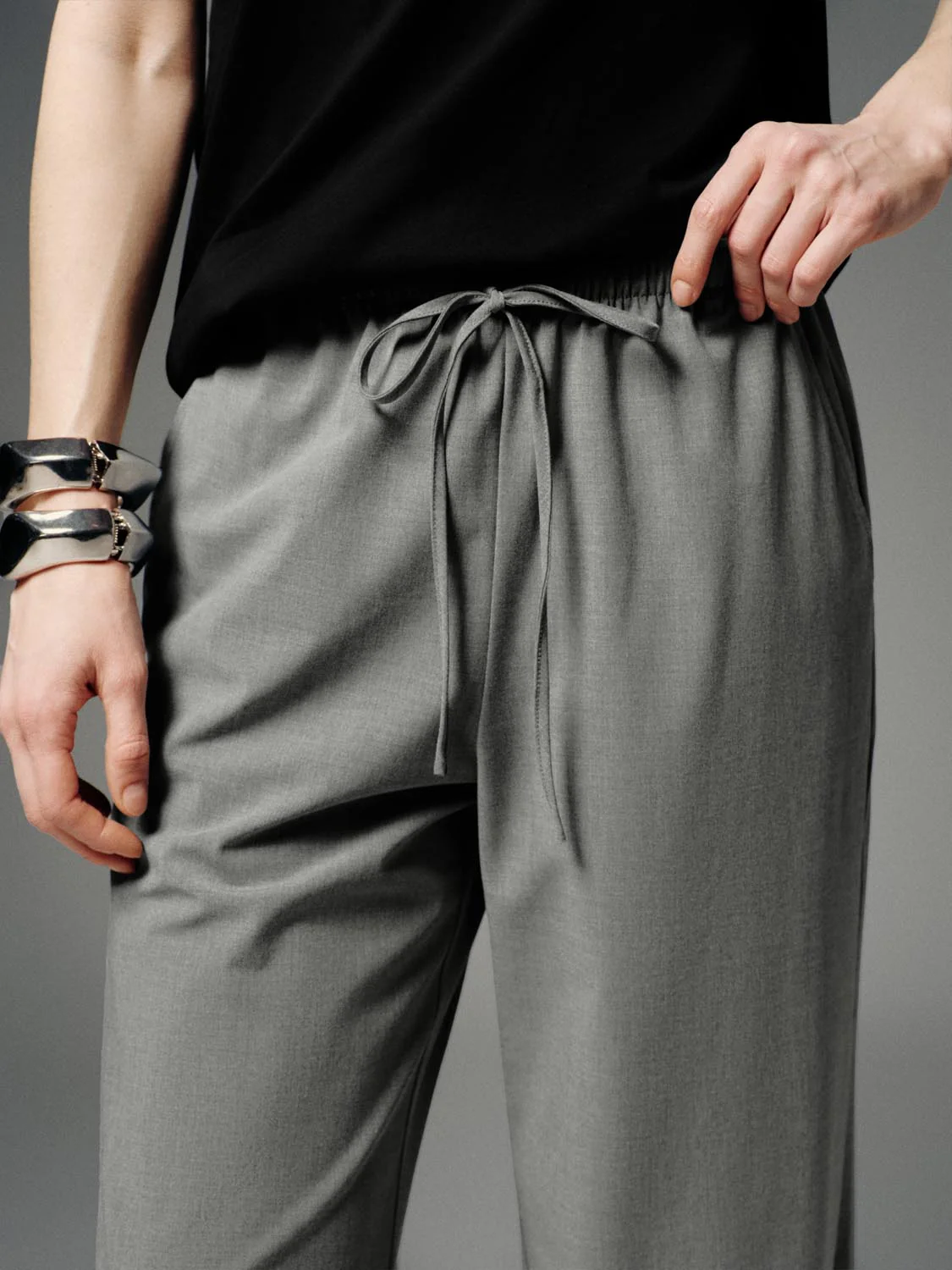 Drawstring Pull On Wide Leg Pants - Image 12