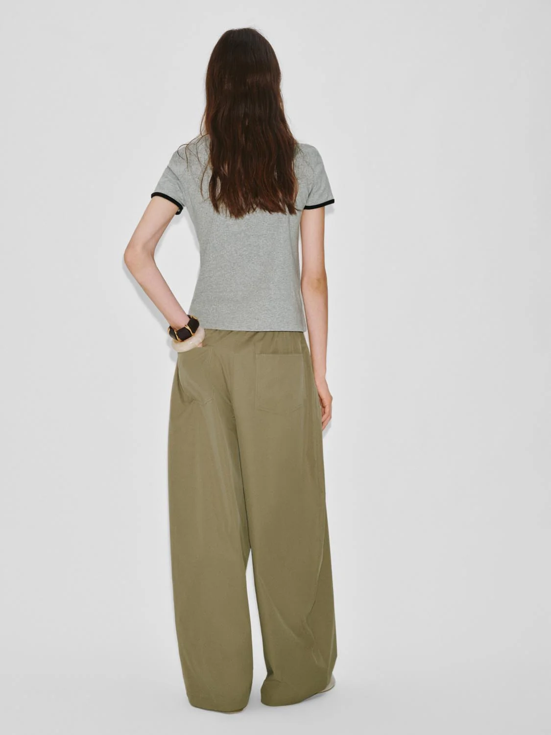 Drawstring Pull On Wide Leg Pants - Image 4