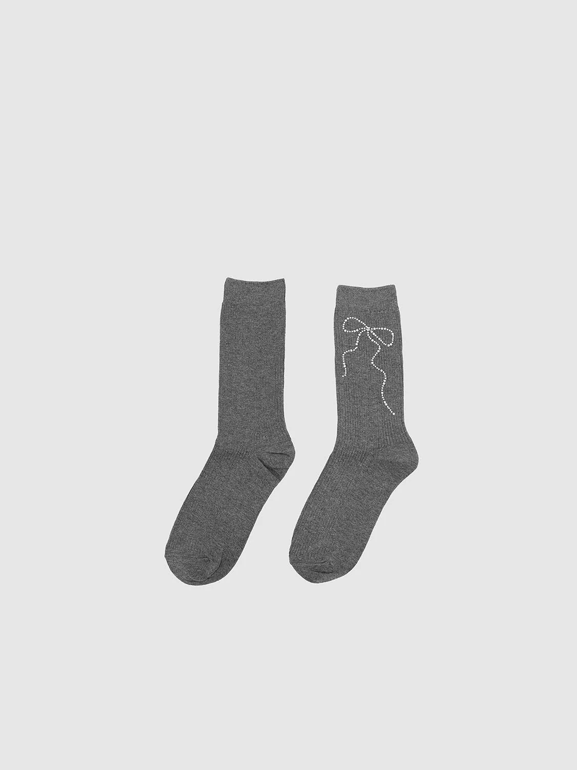 Embellished Bow Detail Ribbed Socks - Image 20