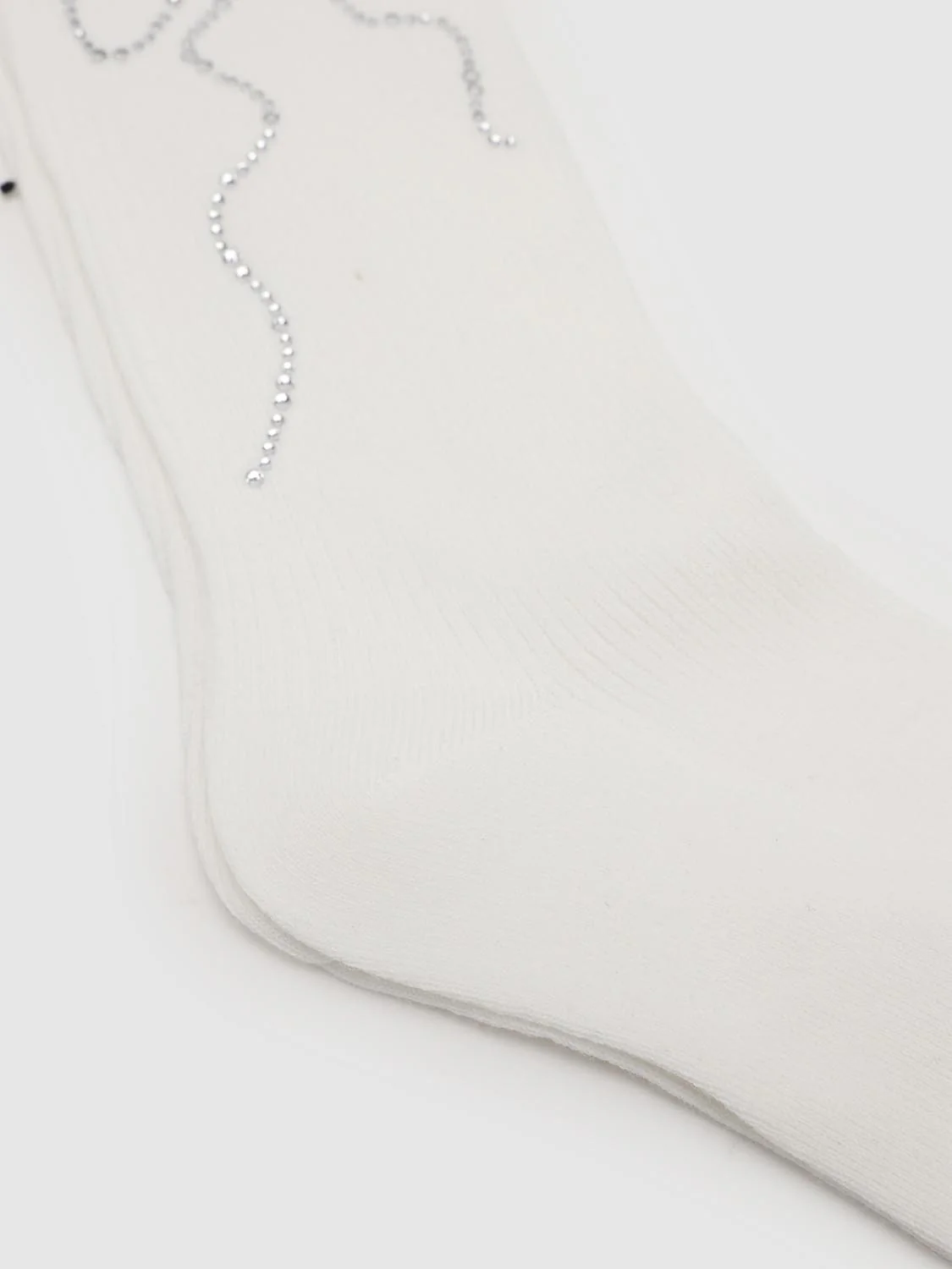 Embellished Bow Detail Ribbed Socks - Image 5