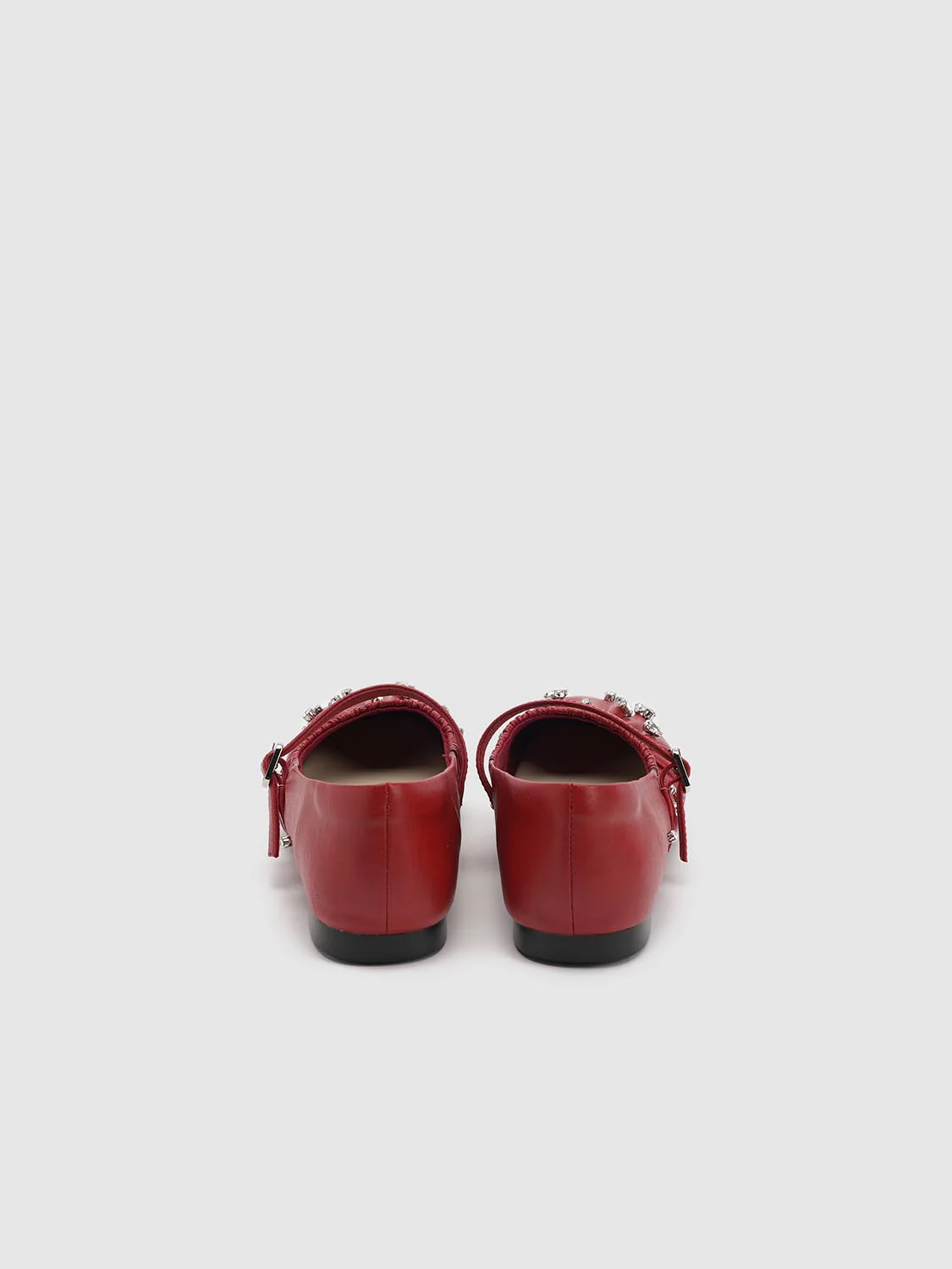 Embellished Strappy Ruched Ballet Flat Pumps - Image 4