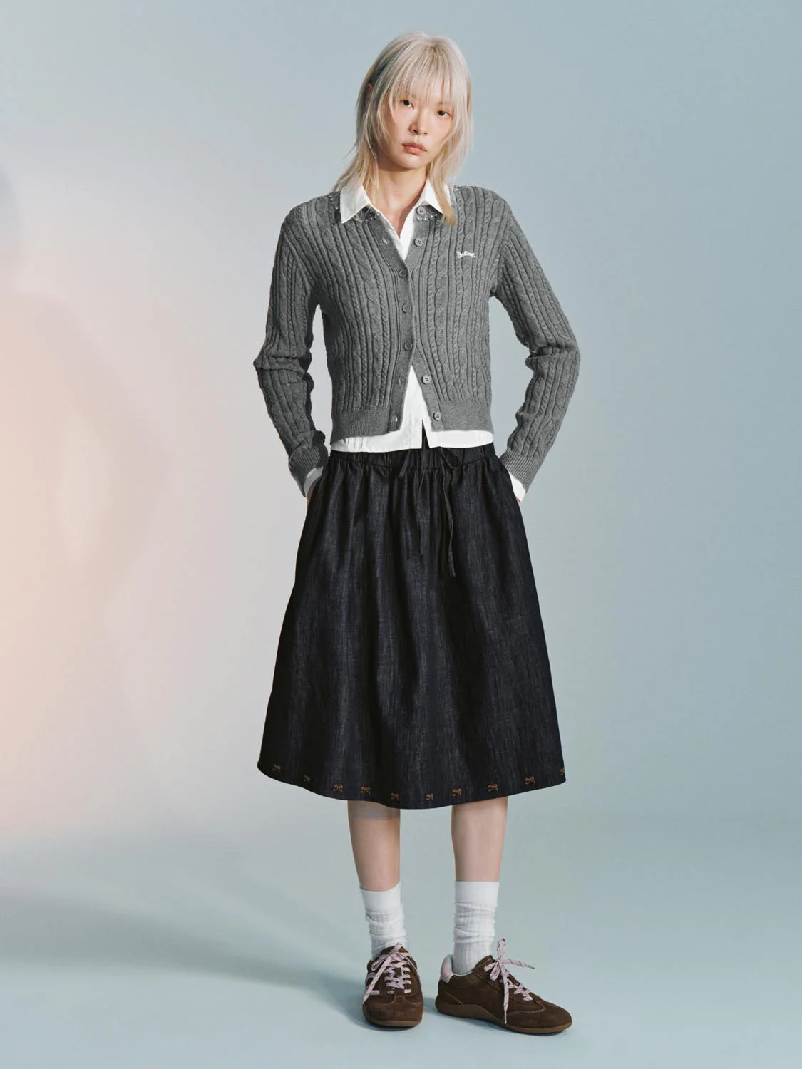 Embroidered Cable Knitted Cardigans - Image 4