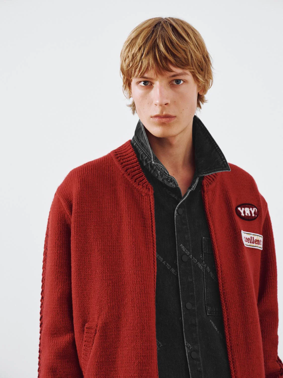 Embroidered Contrast Knitted Cardigans - Image 3