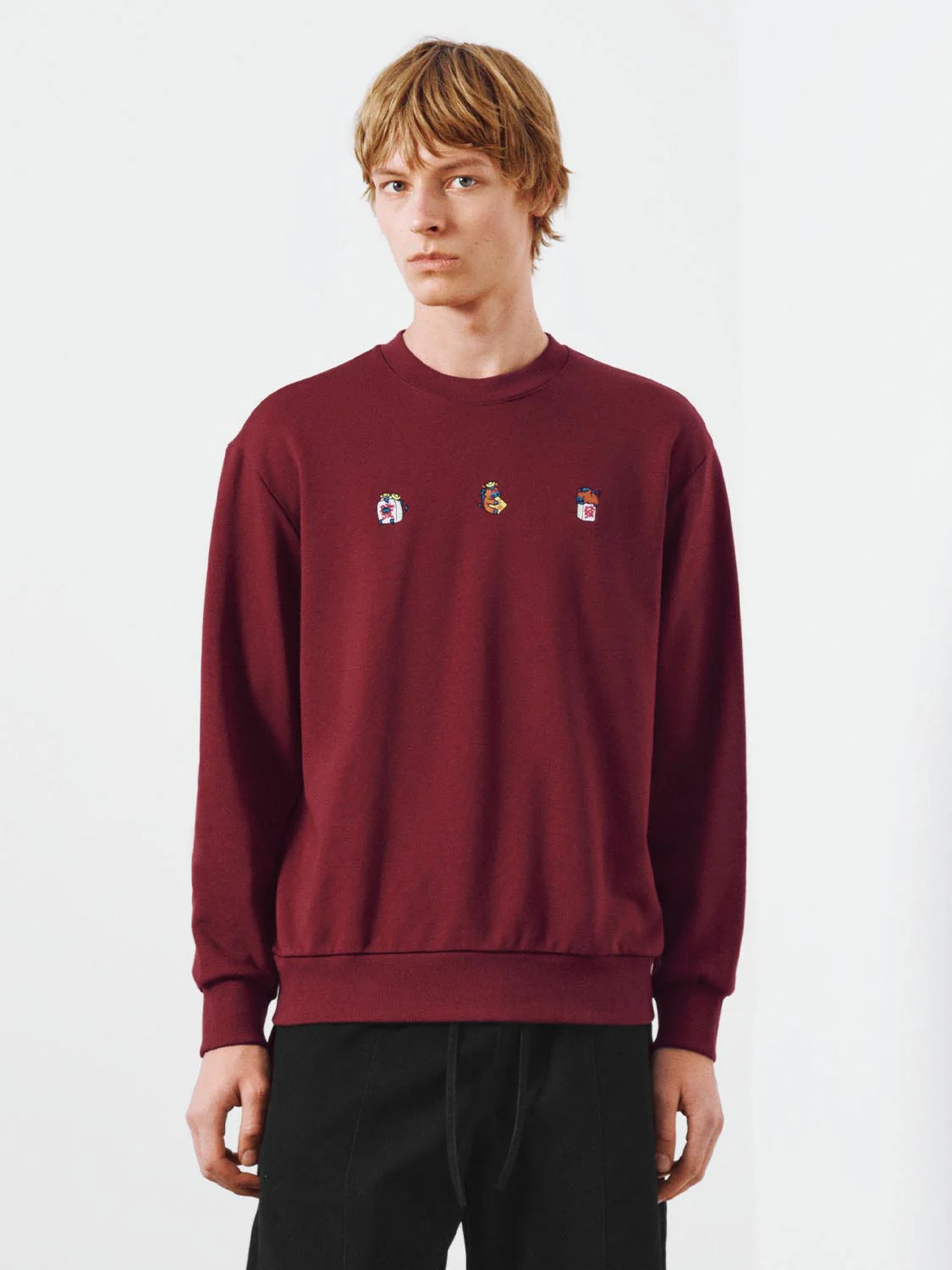 Embroidered Crew Neck Sweatshirts - Image 25