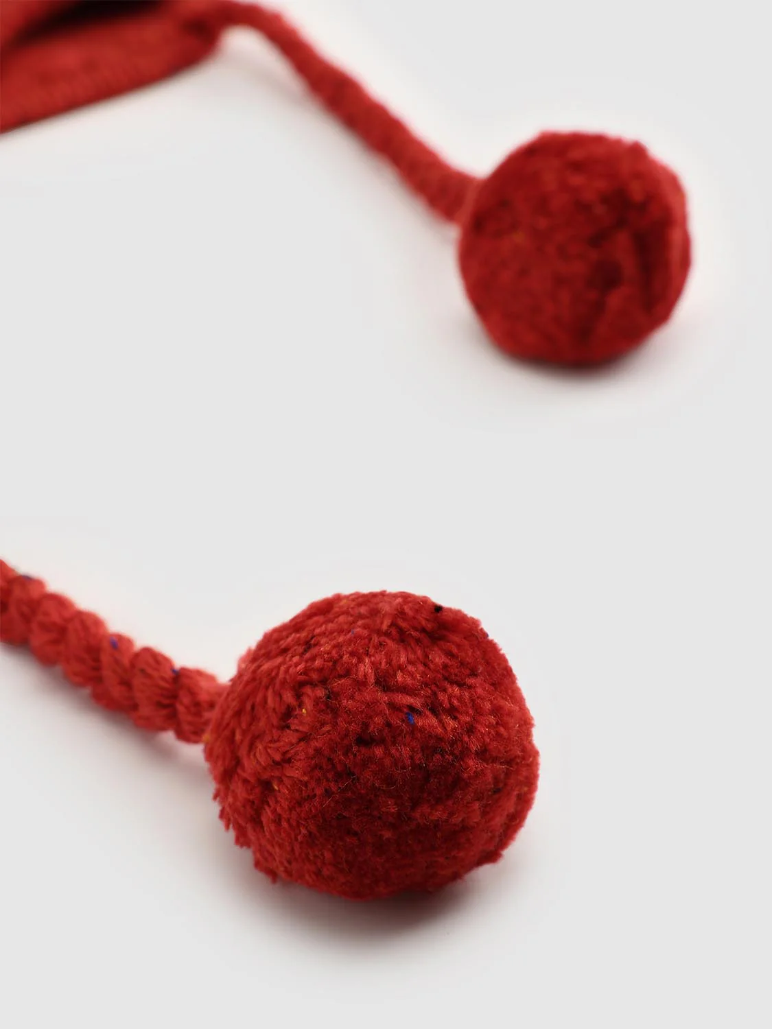 Embroidered Fluffy Ball Beanie Hat - Image 5